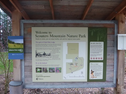Informational signage with map at the shelter